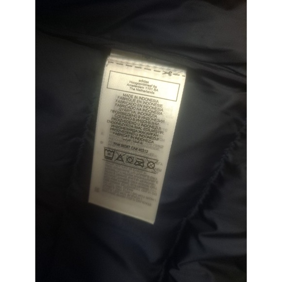 NWT Adidas Down Vest Men's Blue Slim Fit Lightweight Full Zip Pockets Size Small - Picture 10 of 11